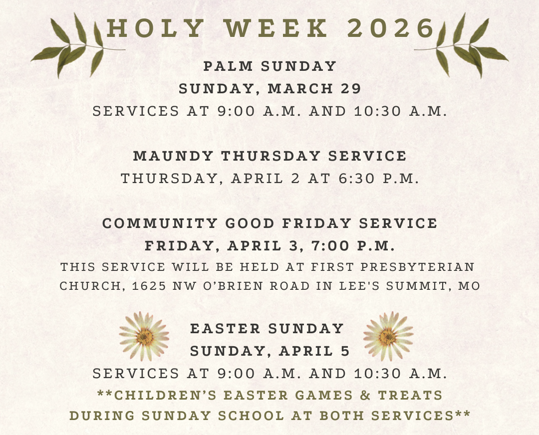HOLY WEEK